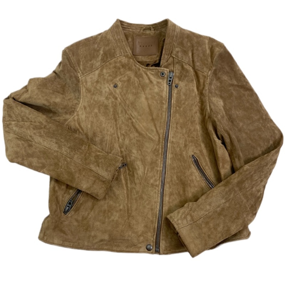 BLANKNYC tan suede moto zippered jacket. XL